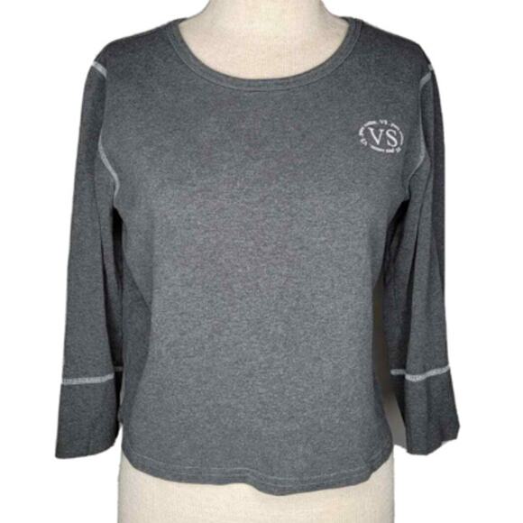 Victorias Secret Gray Cotton Crop Top Size Small - Picture 1 of 4